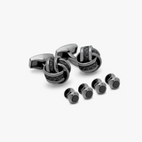 Knot stud set with Gunmetal plated base metal