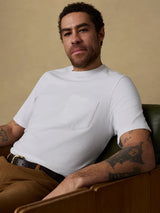 Short-Sleeve Recycled Cotton Tee - Pure White