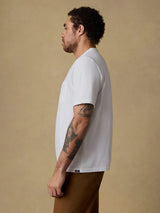 Short-Sleeve Recycled Cotton Tee - Pure White