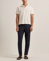 Tailored Fit Italian Linen Trousers In Night Iris
