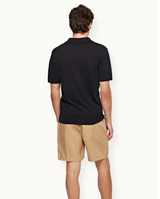 Relaxed Fit Italian Linen Drawcord Shorts In Biscuit Colour