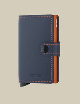 Miniwallet matte Nightblue/Orange