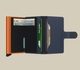 Miniwallet matte Nightblue/Orange
