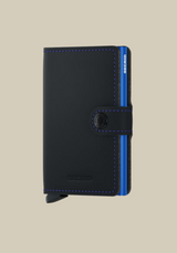 Miniwallet matte Black & Blue