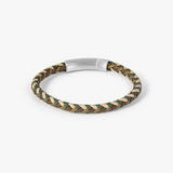 Herringbone Click Multi Pelle Bracelet