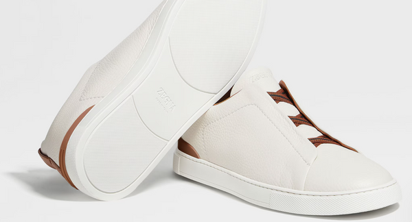 Zegna Triple Stitch - Off White Deerskin