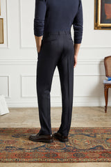 Parker Platinum Super 130s Gab Trouser - Blue