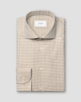 Slim Beige Check Signature Oxford Shirt