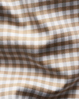 Slim Beige Check Signature Oxford Shirt