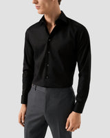 Black Signature Twill Shirt - Contemporary Fit