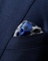 Blue Silk Pocket Square – Four Squares