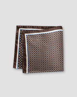Brown Four Sided Silk Pocket Square