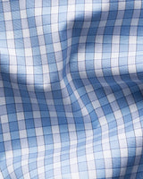 Mid-Blue Check Breeze Poplin Shirt
