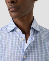 Mid-Blue Check Breeze Poplin Shirt