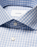 Mid-Blue Check Breeze Poplin Shirt