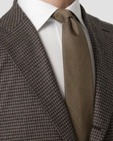 Dark Green Solid Woven Shantung Silk Tie