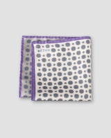 Purple Four Sided Silk Pocket Square