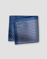 Blue Leaf Silk Twill Pocket Square