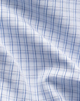 Contemporary Fit Blue Check Supima 120 Shirt
