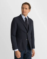 Contemporary Fit Blue Check Supima 120 Shirt