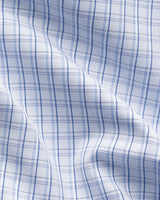 Check Supima 120 Shirt in Light Blue