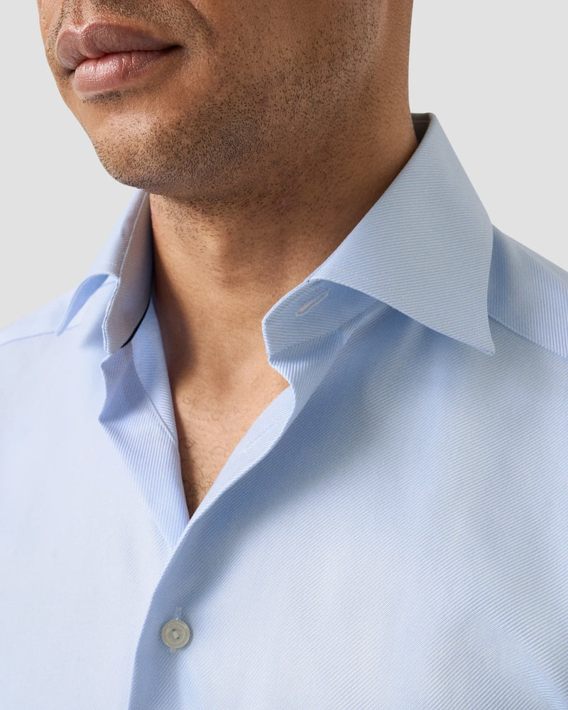 Light Blue Textured Twill Shirt