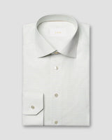 Contemporary Light green Micro Check Supima 120 Shirt