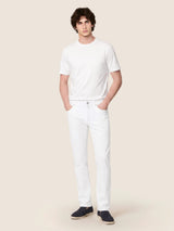 Bard Regular Slim 5 Pocket Jeans in White Stretch Bull Denim
