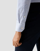 Contemporary Blue Micro Check Twill Shirt