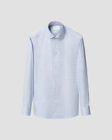 Contemporary Blue Micro Check Twill Shirt