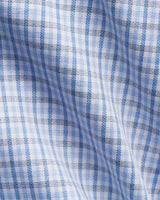 Contemporary Blue Micro Check Twill Shirt