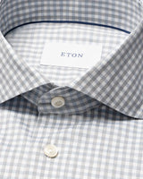 Contemporary Blue Check Fine Twill Shirt