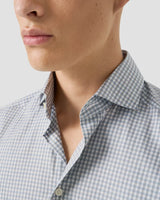 Contemporary Blue Check Fine Twill Shirt