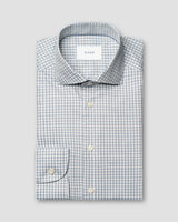 Contemporary Blue Check Fine Twill Shirt