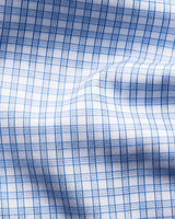 Contemporary Mid blue Check Signature Twill Shirt