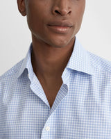 Contemporary Mid blue Check Signature Twill Shirt