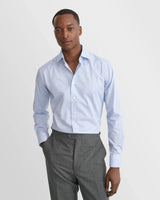 Contemporary Mid blue Check Signature Twill Shirt