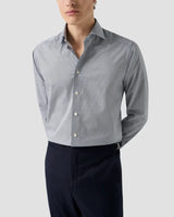 Contemporary Navy blue Geometric Signature Twill Shirt