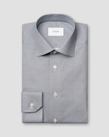 Contemporary Navy blue Geometric Signature Twill Shirt