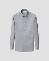 Contemporary Navy blue Geometric Signature Twill Shirt