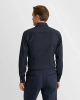 Solid Merino Shirt in Dark Blue