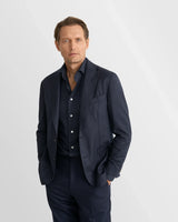 Solid Merino Shirt in Dark Blue