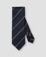 Navy Striped Grenadine Silk Tie