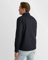 Dark Blue Wool Shirt Jacket