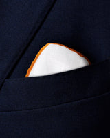 Orange Linen Pocket Square