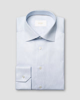 Contemporary Blue Semi Solid Supima 120 Shirt
