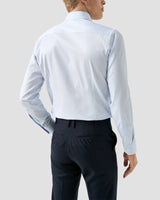 Contemporary Blue Semi Solid Supima 120 Shirt