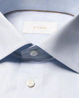Contemporary Blue Semi Solid Supima 120 Shirt