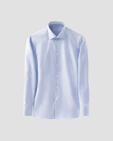 Light Blue Patterned Textured Twill Shirt
