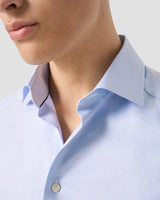 Light Blue Patterned Textured Twill Shirt